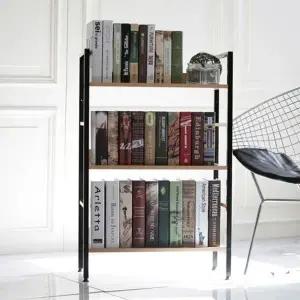 이지심플 책장겸용 선반 3단 블랙 책장 수납장 책꽂이