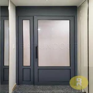 26번 비대칭양개스윙중문 고시형 진그레이 투명망입(부식)강화유리