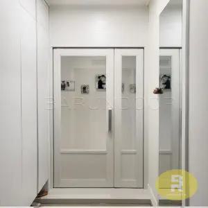 59번 비대칭양개스윙중문 고시형 펄화이트 투명강화유리