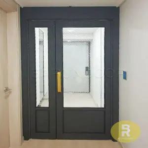 60번 비대칭양개스윙중문 고시형 어반그레이 투명망입(부식)강화유리