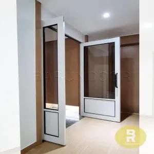 38번 비대칭양개스윙중문 고시형 펄화이트 브론즈강화유리