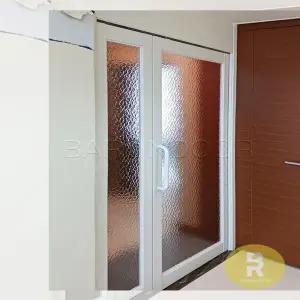 53번 비대칭양개스윙중문 펄화이트 아쿠아강화유리