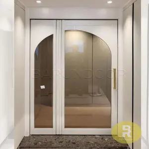 35번 폴딩스윙중문 아치형 화이트 브론즈강화유리