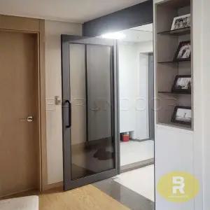 40번 폴딩스윙중문 진그레이 샤틴 브론즈강화유리