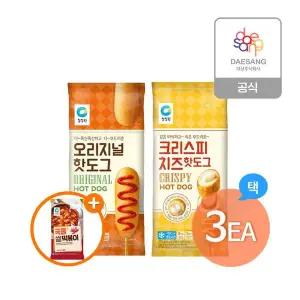 [청정원] 핫도그 2종(오리지널,크리스피) 3개 골라담기+(증)국물떡볶이420g..[35416361]