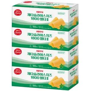 서울우유 체다슬라이스치즈 멀티II 1800g x 4개 (400매)