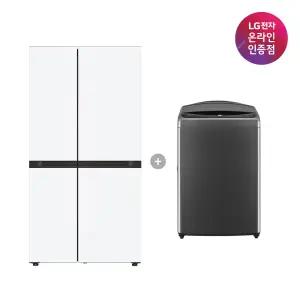LG 디오스 AI 오브제컬렉션 냉장고 (양문형) + LG 통돌이 세탁기 (S836MQQ012 + T19MX8A)