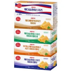 서울우유 체다슬라이스치즈 100매 5종/체다베이커리/멀티II/무색소/멀티/업소용 (택1)