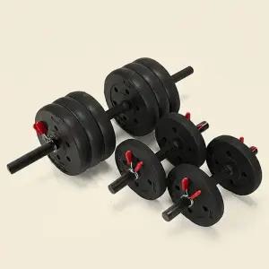 PVC 조립아령 23kg세트 바벨 덤벨 아령 무게조절 홈트레이닝