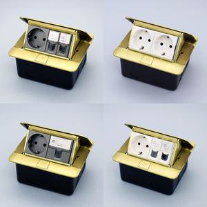 르그랑 220V 플로어 골드 팝업형 바닥 매입 접지 콘센트 아울렛 시스템 박스
