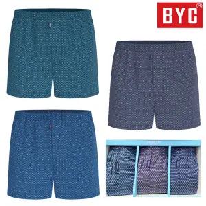BYC 남성 남자 순면 기능성 더블박서 낭심주머니 트렁크 사각 빅사이즈 팬티 95-110 3매