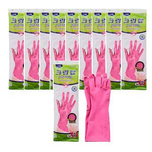 크린랩 고무장갑 ES 중형 10개/주방장갑 김장/M 중