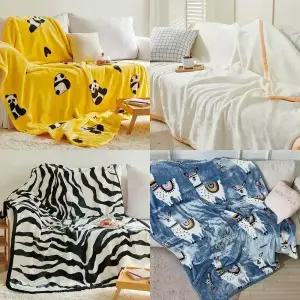 프리미엄 겨울 대형 담요 무릎담요 블랭킷 극세사 밍크이불 캠핑