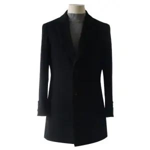 베이직핏 캐시미어 투버튼 블랙 하프코트 B224HCHC550