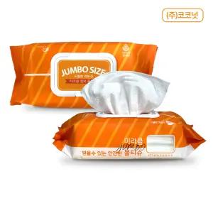 미라클 물티슈 엠보싱 캡형 70매x10팩 환자용 청소용 간병용 대형물티슈