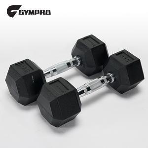 짐프로 AB6047 육각고무아령 5kgx2개 덤벨 바벨 아령세트 웨이트트레이닝 헬스 전신운동 홈트레이닝