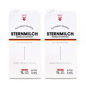 슈테른밀쉬 독일 프리미엄 멸균우유 3.5% 1L 2개세트