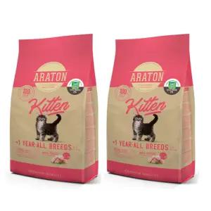 아라톤 기호성좋은 고양이사료 턱드름완화 아기고양이사료 키튼 1.5kg x 2개, 3kg
