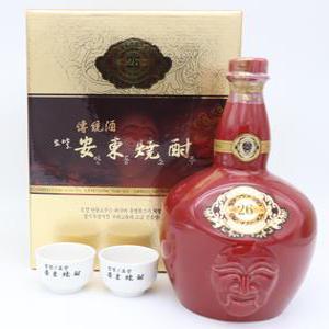 로얄안동소주 26년산 전통주 45도 800ml 잔2 보자기