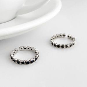 아셀타 오닉스 블랙 원석 반지 925실버 여자은반지