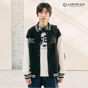 [보리보리/에어워크 주니어]주니어 배색 아플리케 자수 바시티 야구 점퍼