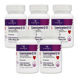코엔자임 Q10 5박스 항산화 높은혈압감소 영양제 큐텐 코큐텐 포뮬러 COQ10 대용량