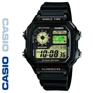 CASIO 카시오 AE-1200WH-1B 우레탄밴드 디지털 빈티지 전자시계