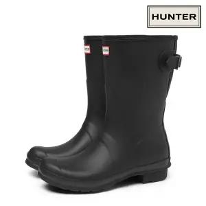 [헌터] 우먼스 오리지널 백 어드저스터블 숏 레인부츠 WFS1013RMA-BLK