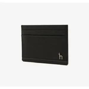 [헤지스](대전신세계)[HAZZYS ACC][PIQUE] 블랙 솔리드 가죽 퍼피로고 라인 카드홀더 HJHO5F153BK