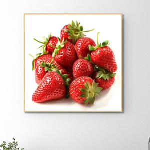 딸기 딸기그림 스트로베리 과일 과일그림 빨강 레드 포인트 신선 새콤 달콤 상큼 인테리어액자
