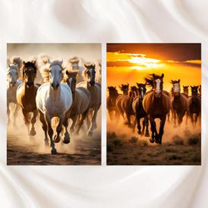 야생마 말그림 액자 출세운 승진운 합격기원 대형 동물그림 거실 풍수인테리어