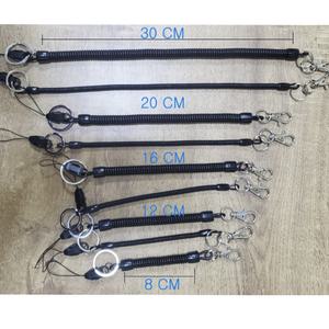여행 도난방지 스프링 미니 긴 키홀더 키링 분실방지 스트랩