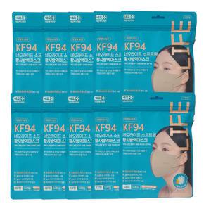 네오라이프 소프트 KF94 황사마스크 베이지 5매입-10개