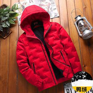 남자 경량 패딩 항공점퍼 깔깔이 야구 간절기 레드 겨울 2023 분리형 모자 다운 재킷 추운 날씨 남성용 다
