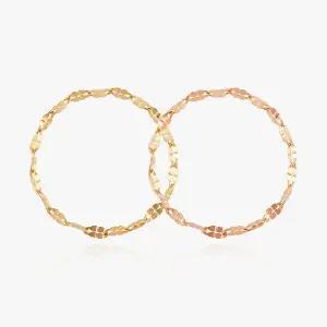 [엘렌쥬얼리]14K 행운의 네잎 클로버 체인 금 반지