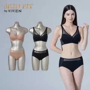 비비안 스킨핏 크로스보정 노와이어 여성속옷세트 4종