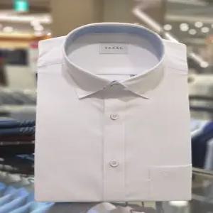 [예작] 화이트 링클프리 사방스판 카라스냅버튼 일반핏셔츠 YJESBR103WH