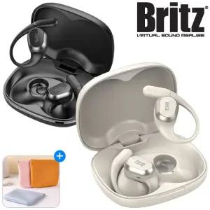 브리츠 Realfit5 오픈형 블루투스 이어폰 V5.4 무선충전 초경량 귀걸이형 운동 자전거 오토바이 라이딩