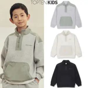 [탑텐키즈](타임스퀘어점패션관)25년 SS (남아) 밸런스 울트라스트레치 화섬매치 스웨트셔츠 MKF1TR1401