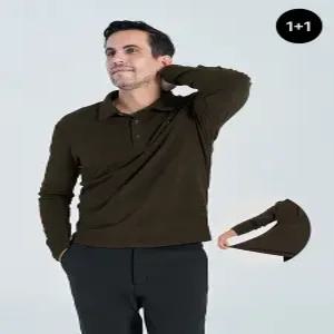 [마운틴벨리][1+1][BEST] 양면 약기모 립멜란지 스판 카라 티셔츠 MVT51