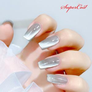 네일아트 빛을따라 일렁이는 화이트 자석젤 + 마그넷