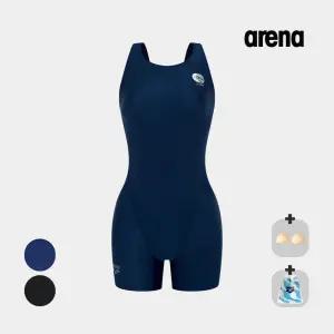 아레나 3부 반신 U백 여성 수영복 A4FL1LD34