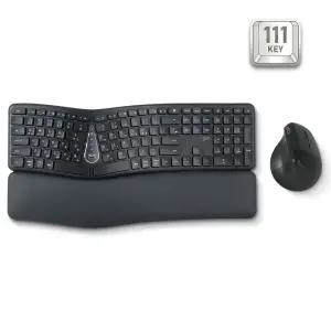 지클릭커 오피스프로 EMK300 인체공학 멤브레인 무선 키보드 마우스 세트 블랙