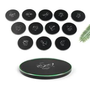 MPLUS 15W 고속 무선충전패드MW-355Q (LED 별자리)/멀티/충전기/듀얼/무선/충전/수신기/리큐/엠