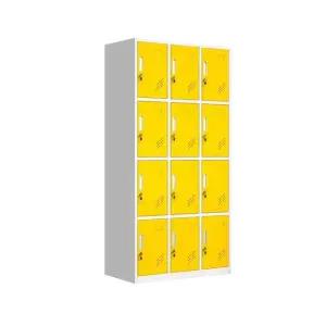12칸 캐비넷 180cm 수납 철제 옐로우 (WFHJLCG)