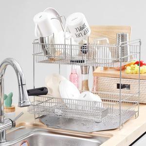 자동물빠짐 프리미엄 스텐 식기건조대2단