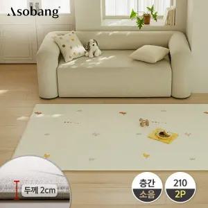 2P 프라임 놀이방매트 스프링 그라운드 210 (210x140x2cm)