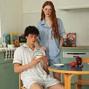 오셀픽 더 클래식 반팔 파자마 세트 여성 남성 잠옷 홈웨어 2color