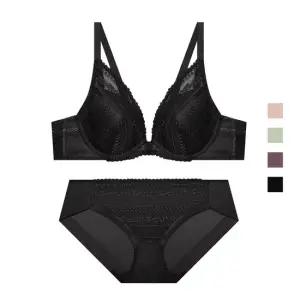 트라이엄프 마이 윙 딥브이 와이어 레이스 브라 팬티 세트 4Colors