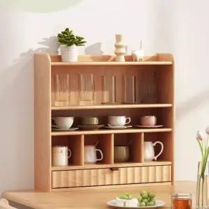 머그잔 장식장 진열장 커피잔 선반 60X60 격자형 다기장